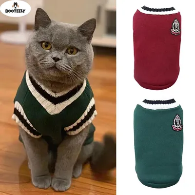 애완 동물 고양이 솔리드 의상 작은 개를위한 가을 겨울 크리스마스 스웨터 새끼 고양이 풀오버 강아지 조끼 옷 키티 자켓 의상